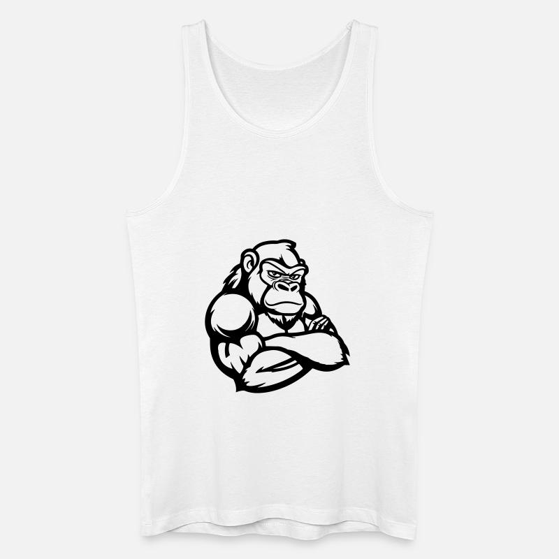 Gorilla Comic - Männer Bio Tank Top - Weiß