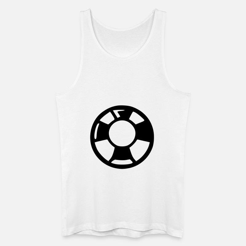 Rettungsboje - Männer Bio Tank Top - Weiß