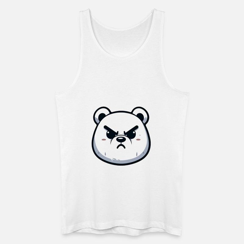 Wütendes Eisbär-Design - Männer Bio Tank Top - Weiß