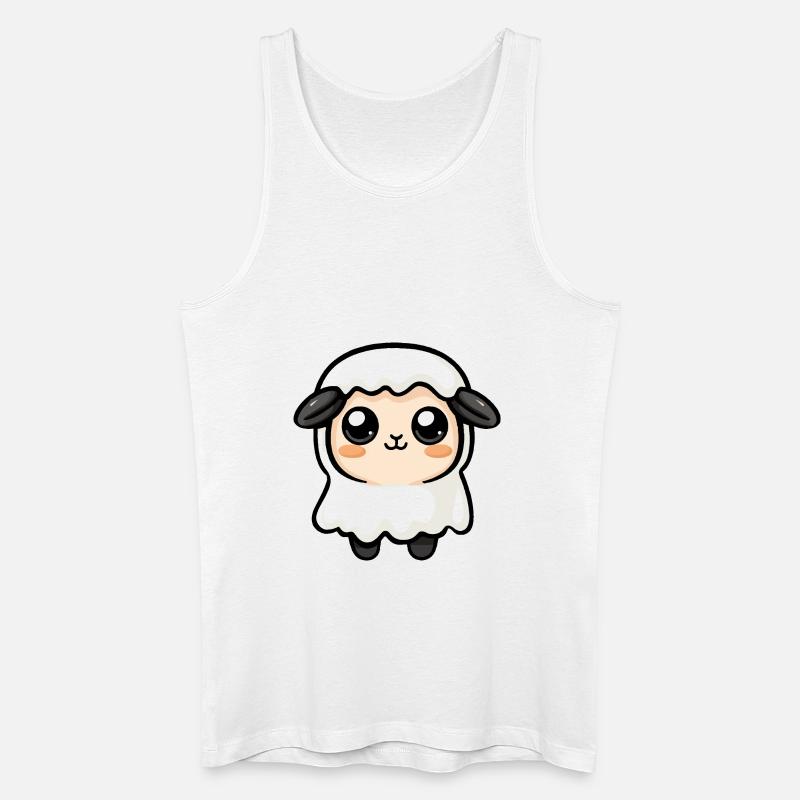 Schaf Halloween Comic Geist - Männer Bio Tank Top - Weiß