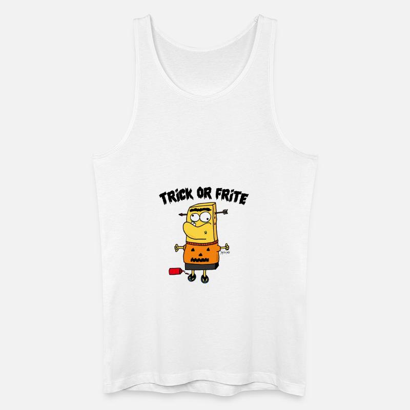 Trick oder frittiert! - Männer Bio Tank Top - Weiß