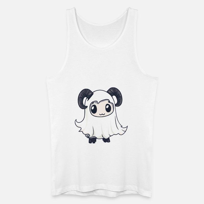 Bergziege Halloween Comic Geist - Männer Bio Tank Top - Weiß