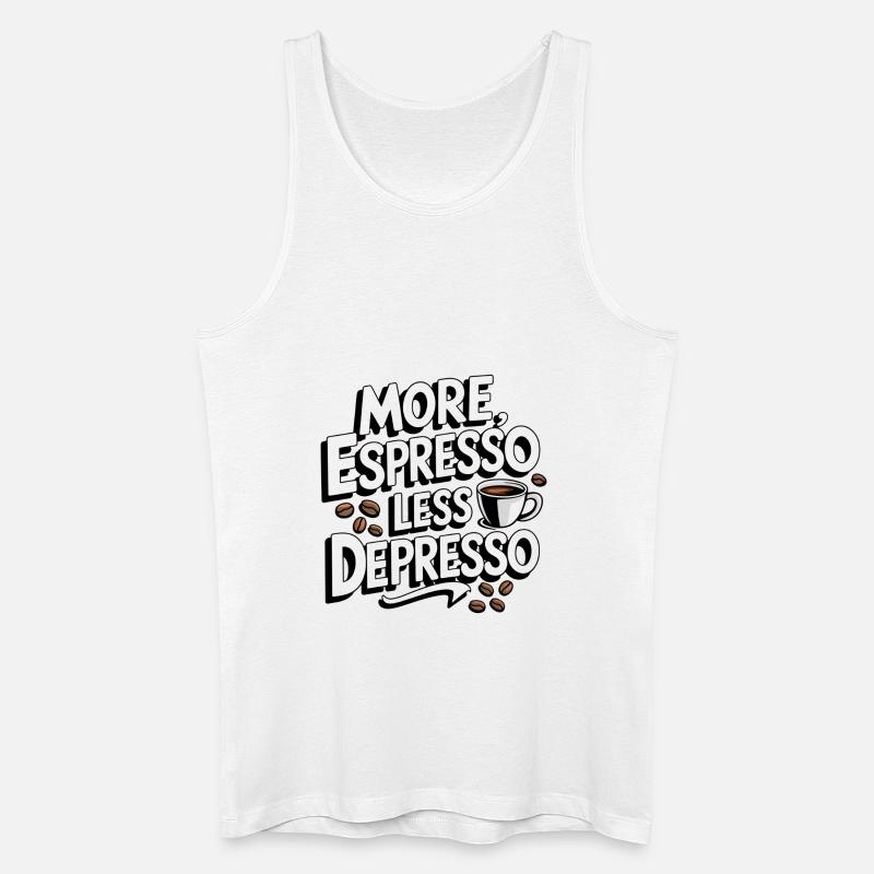 Espresso, Coffee, Kaffee, Latte, Geschenkidee - Männer Bio Tank Top - Weiß