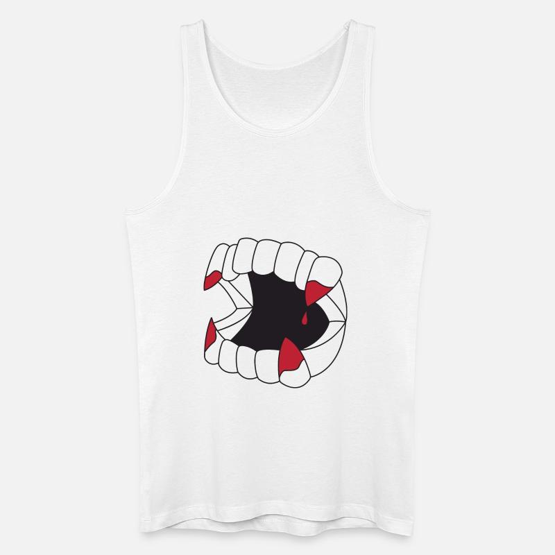 Vampir Zähne - Männer Bio Tank Top - Weiß