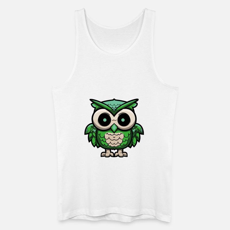 eule owl nachteule - Männer Bio Tank Top - Weiß