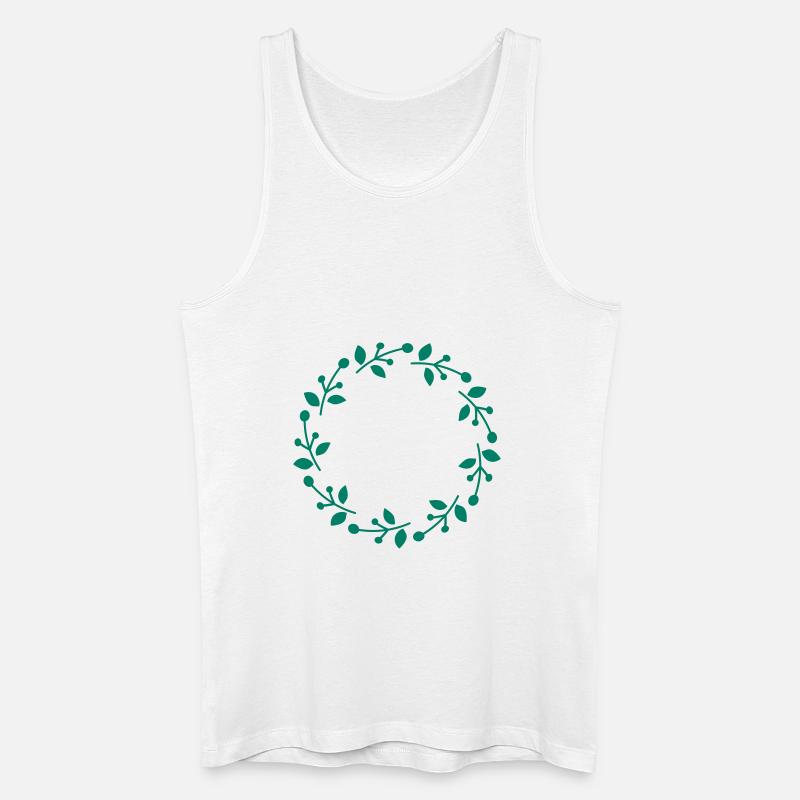 Weihnachtskranz - Männer Bio Tank Top - Weiß