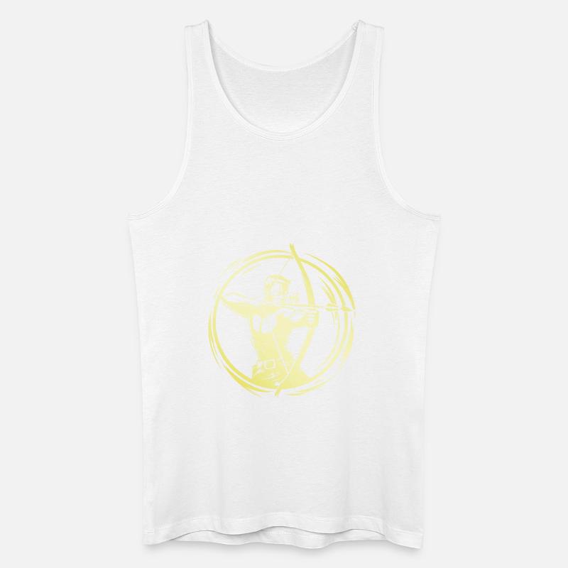 Bogenschießen Mann - Männer Bio Tank Top - Weiß