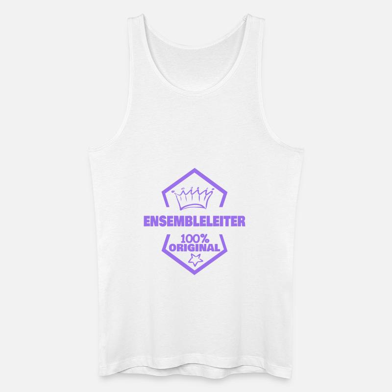 Arbeit Ensembleleiter - Männer Bio Tank Top - Weiß