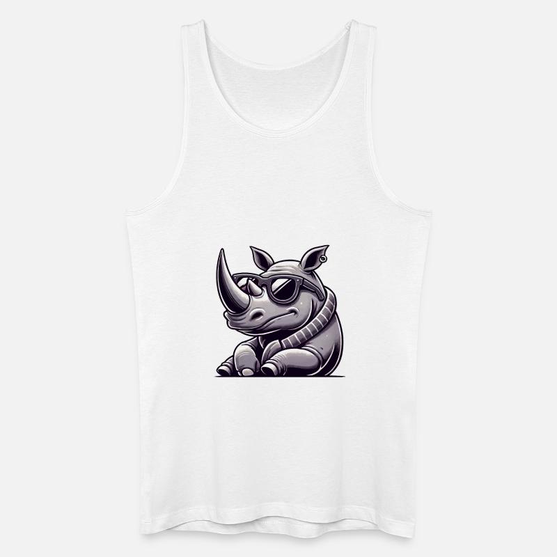 nashorn cool - Männer Bio Tank Top - Weiß