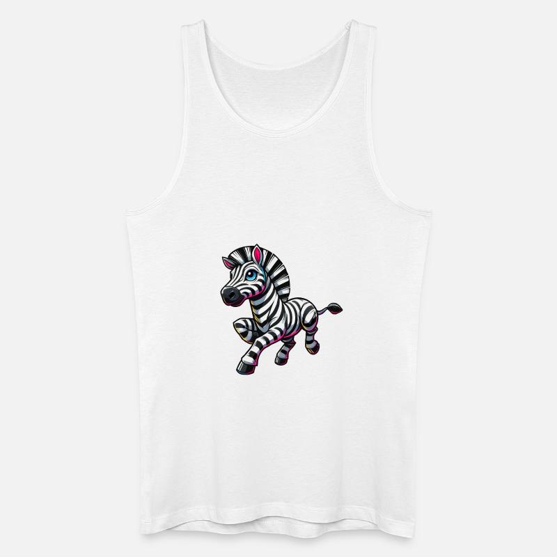 zebra comic - Männer Bio Tank Top - Weiß