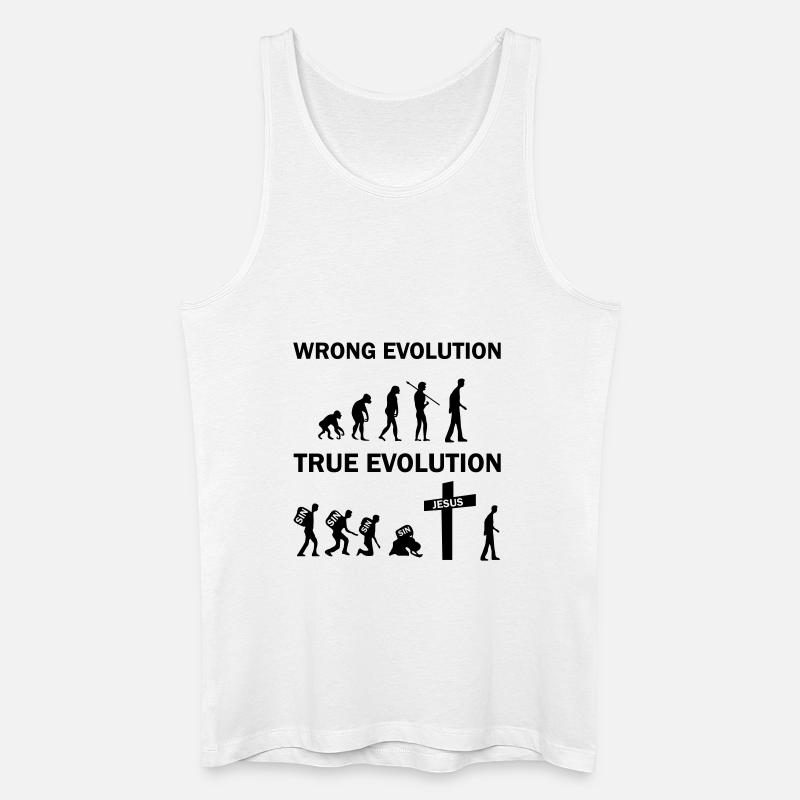 true evolution jesus - Men’s Organic Tank Top - white