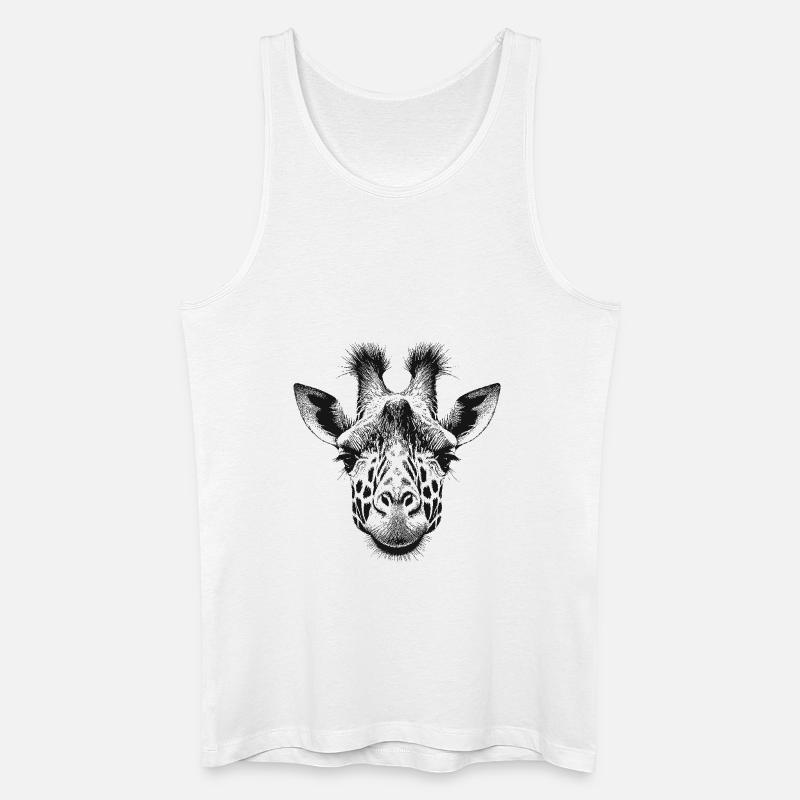 Giraffe - Männer Bio Tank Top - Weiß