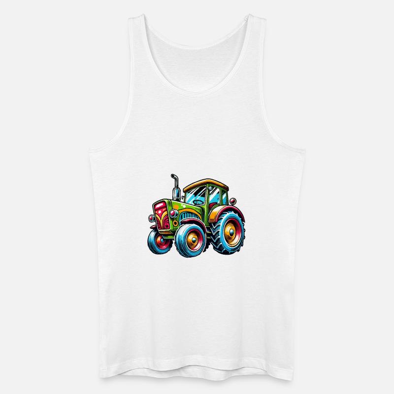 traktor - Männer Bio Tank Top - Weiß