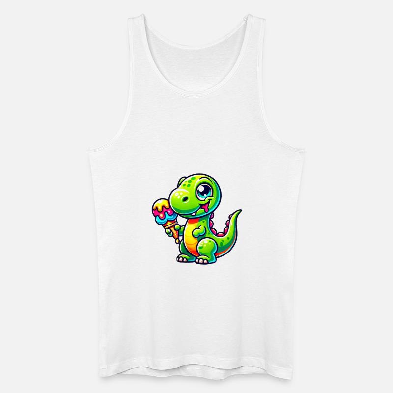 dino comic eis - Männer Bio Tank Top - Weiß