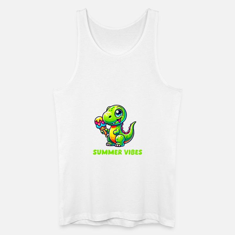 dino comic eis - Männer Bio Tank Top - Weiß