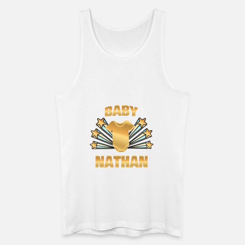 Nathan als Geburt - Männer Bio Tank Top - Weiß