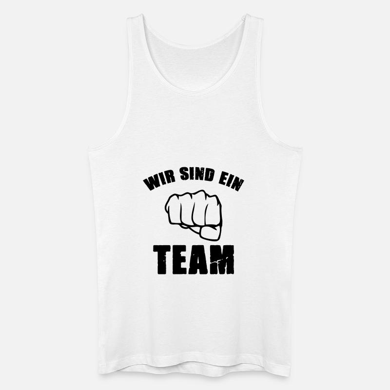 wir sind ein team - Männer Bio Tank Top - Weiß