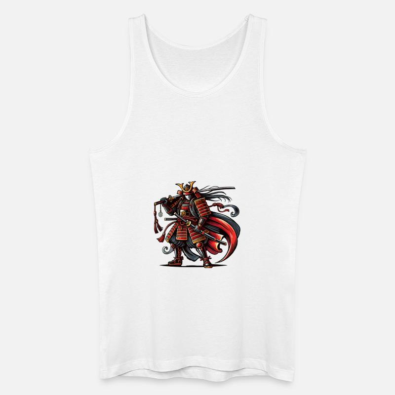 samurai comic - Männer Bio Tank Top - Weiß