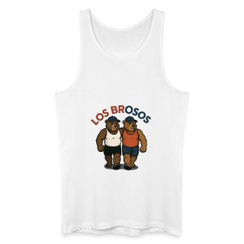 Los Brosos - Männer Bio Tank Top - Weiß - Vorne