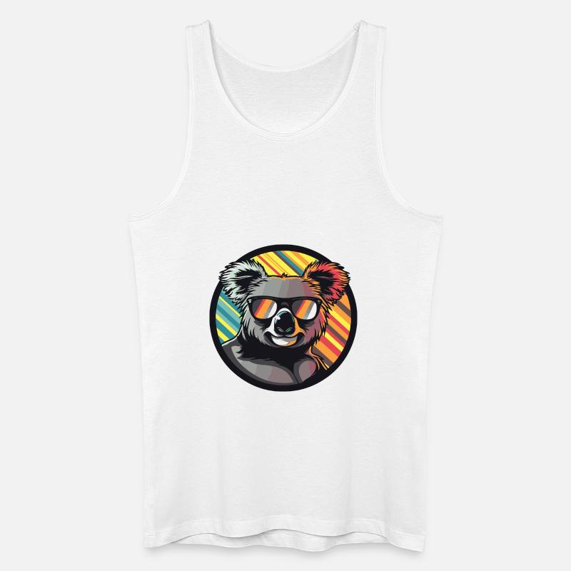 Koala Comic Cool - Männer Bio Tank Top - Weiß