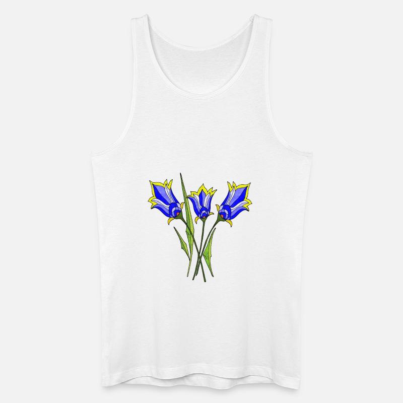 Blumen - Männer Bio Tank Top - Weiß