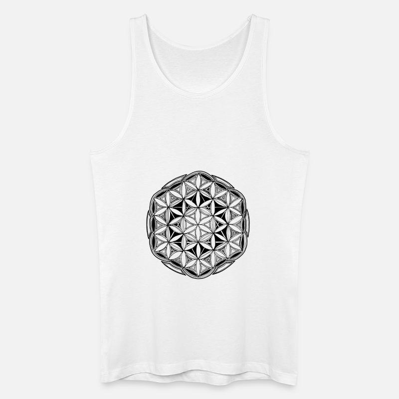 Blume Des Lebens Motiv - Männer Bio Tank Top - Weiß