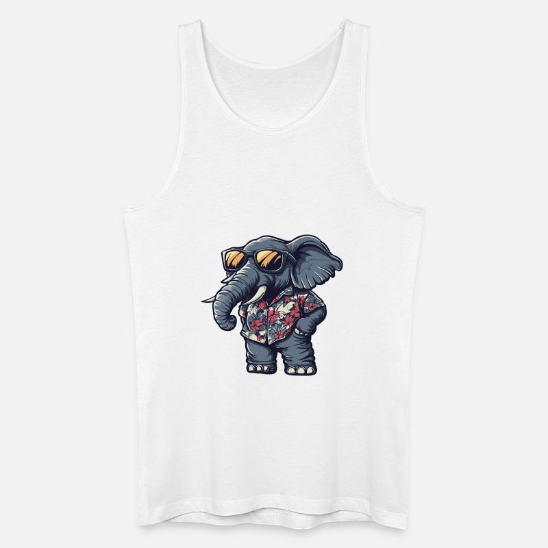 Mammut Comic Urlaub - Männer Bio Tank Top - Weiß