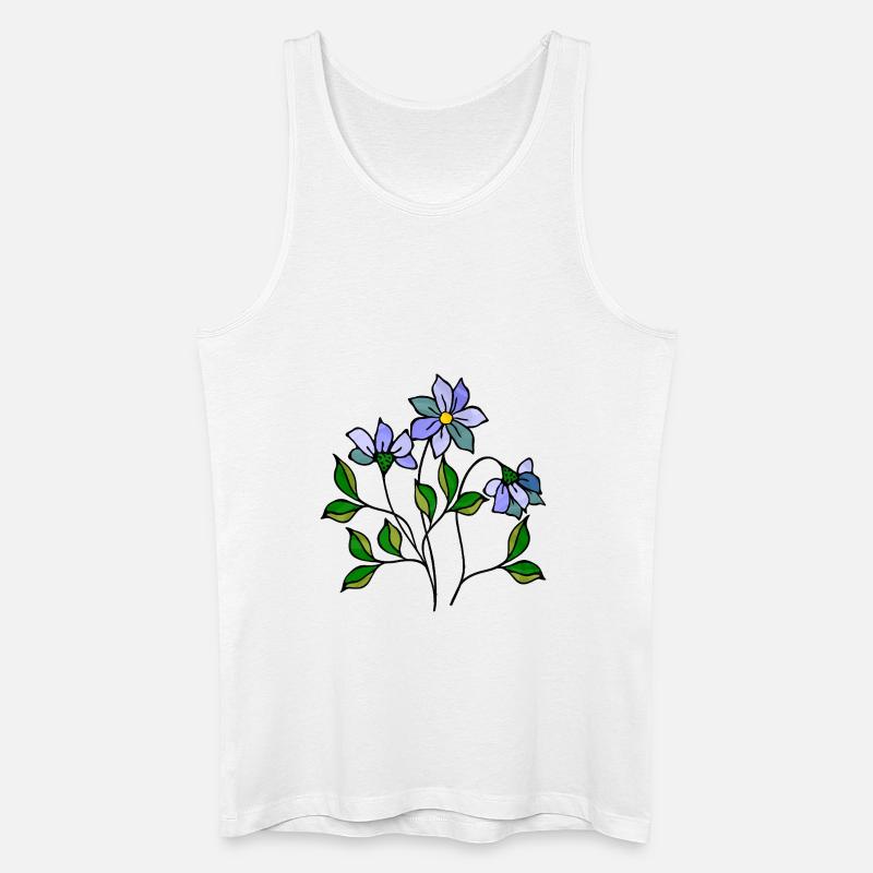 Blumen - Männer Bio Tank Top - Weiß