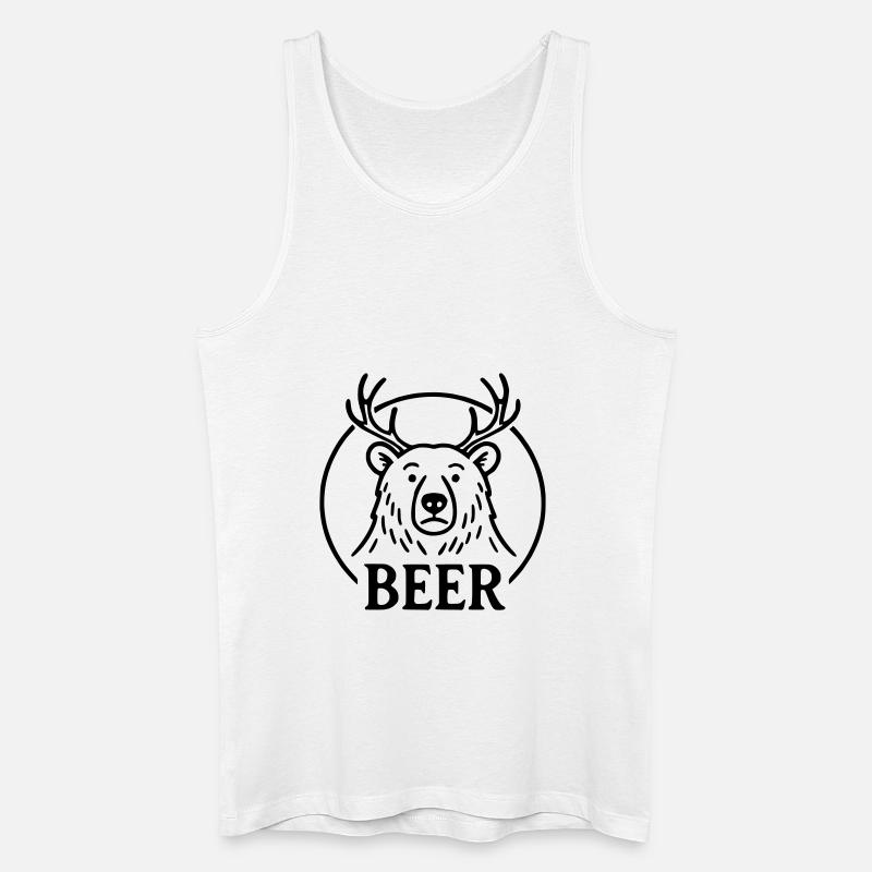 Bier - Männer Bio Tank Top - Weiß