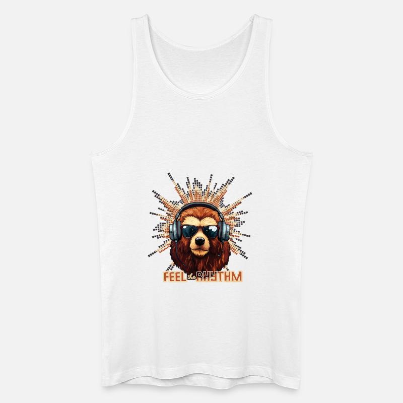 Feel the Rhythm - Men’s Organic Tank Top - white