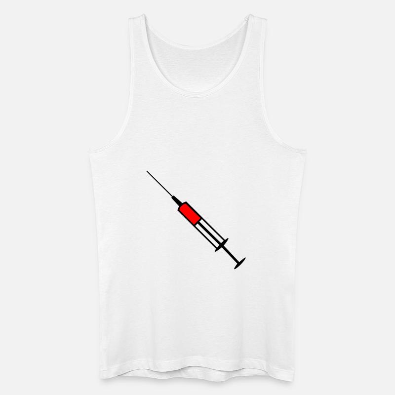Spritze - Männer Bio Tank Top - Weiß