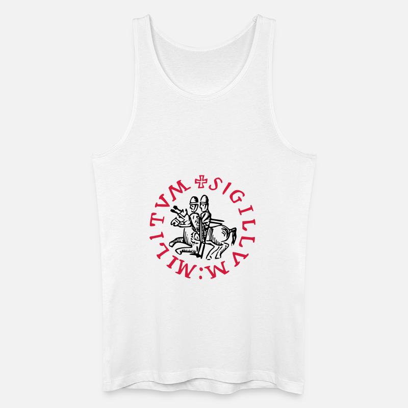 templars knights symbol - Männer Bio Tank Top - Weiß