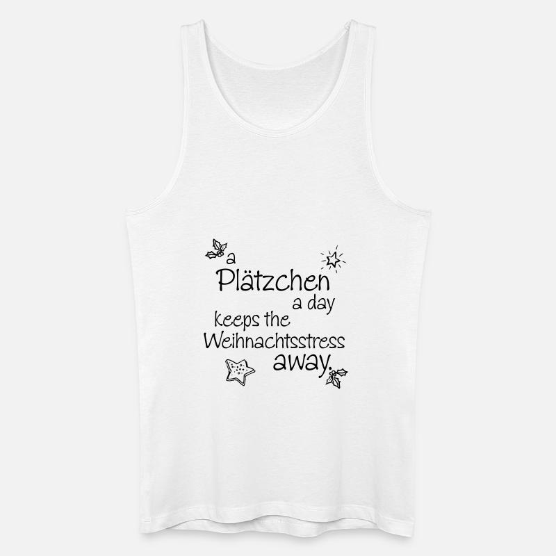Plätzchen Weihnachtsstreß - Männer Bio Tank Top - Weiß