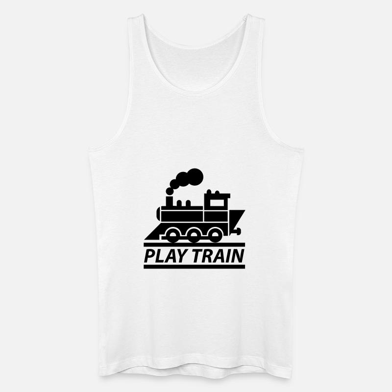 PLAY TRAIN - Männer Bio Tank Top - Weiß