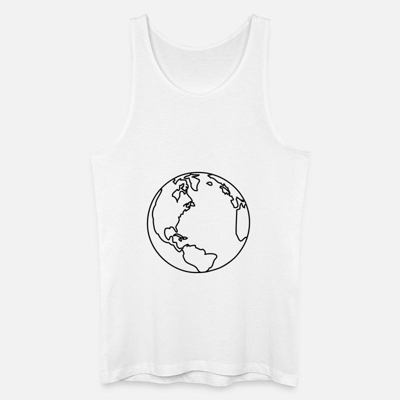 planet_erde_1c - Männer Bio Tank Top - Weiß