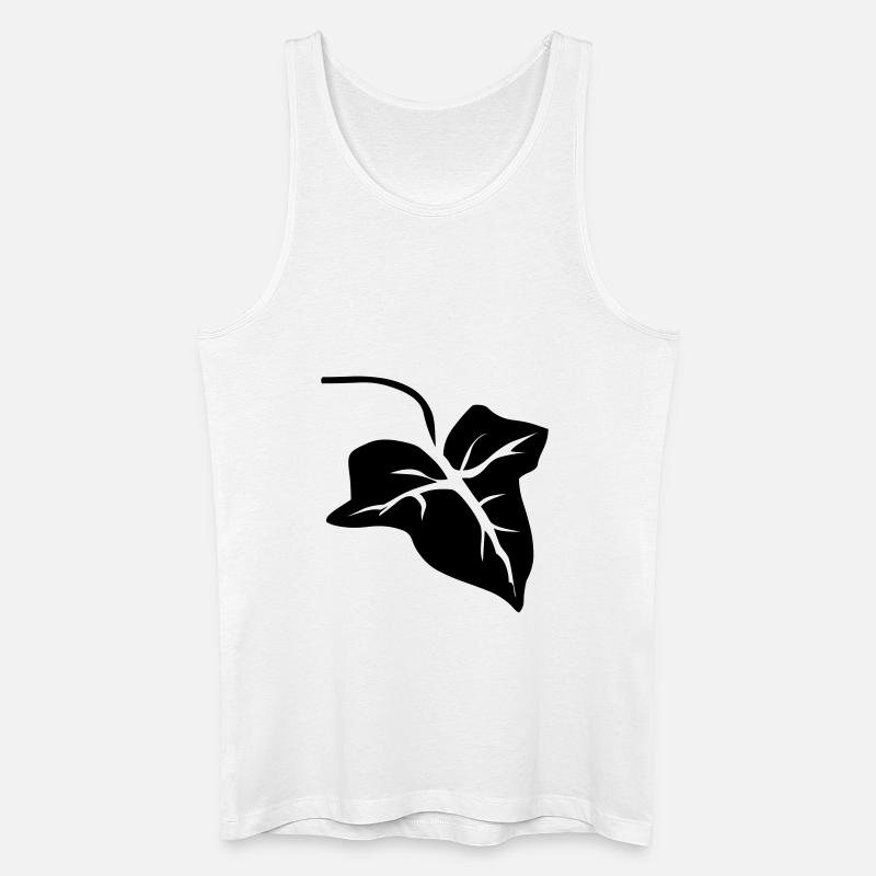 Efeu Blatt Leaf - Männer Bio Tank Top - Weiß