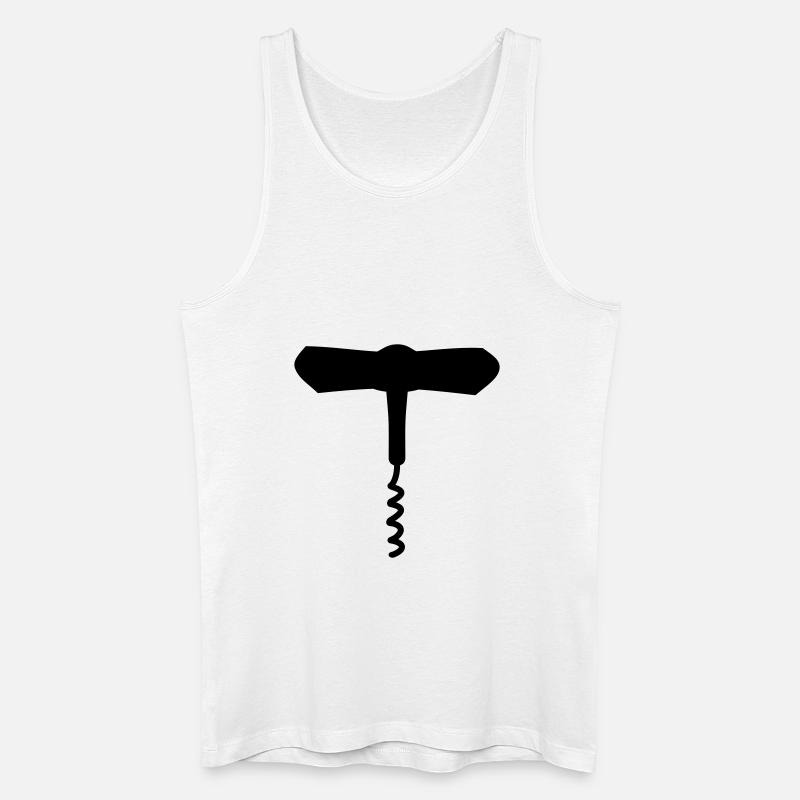 Korkenzieher - Männer Bio Tank Top - Weiß