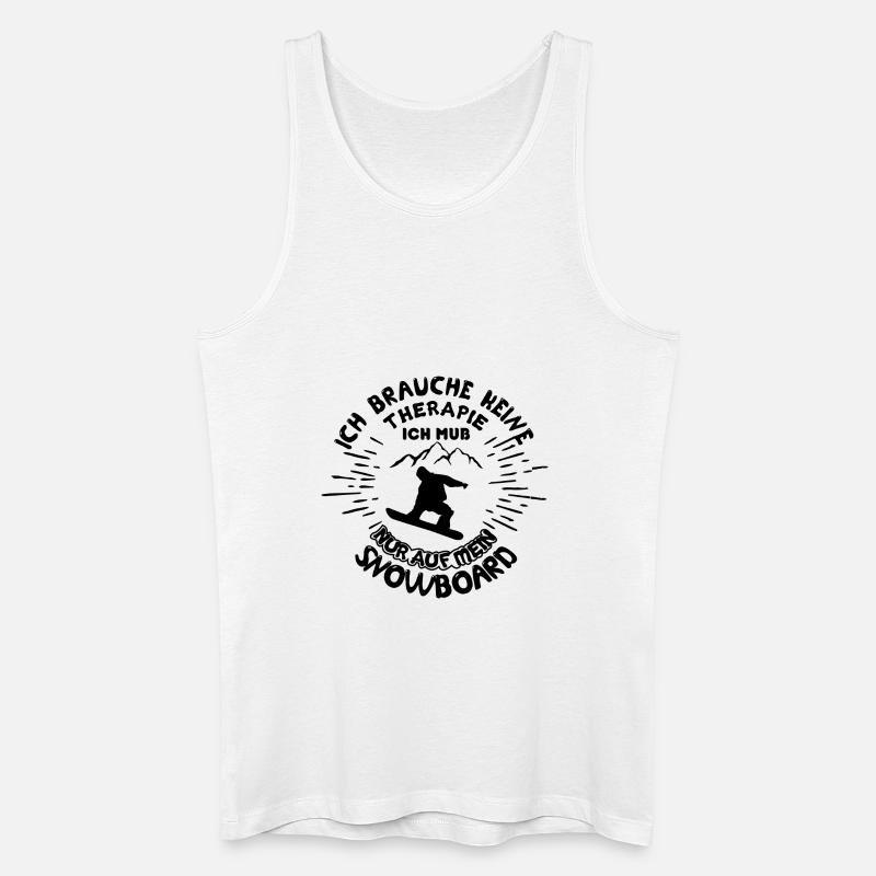 Snowboard - Männer Bio Tank Top - Weiß
