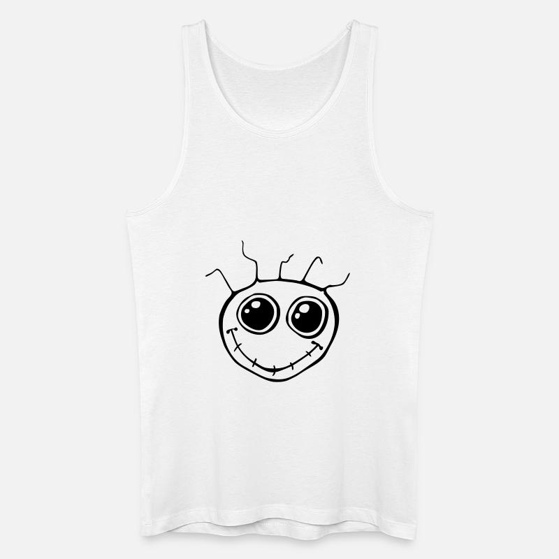 Fantazia Smiley Face - Männer Bio Tank Top - Weiß