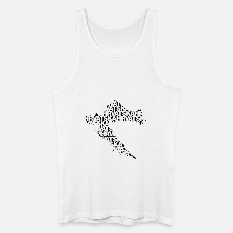 Hrvatska - Männer Bio Tank Top - Weiß