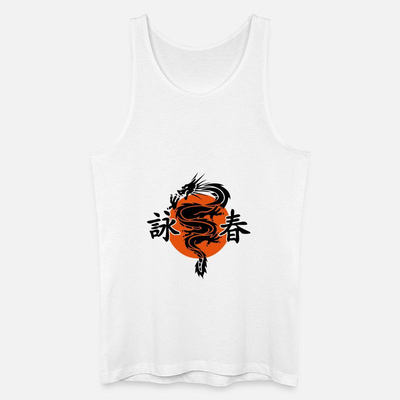 Ving Tsun Dragon 2c - Männer Bio Tank Top - Weiß