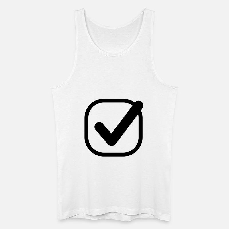 checkmark - Männer Bio Tank Top - Weiß