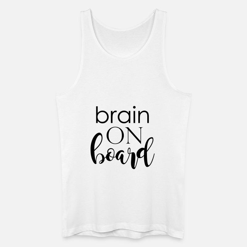 brain on board - Männer Bio Tank Top - Weiß