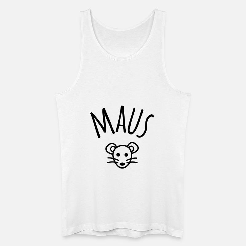 Mouse - Männer Bio Tank Top - Weiß