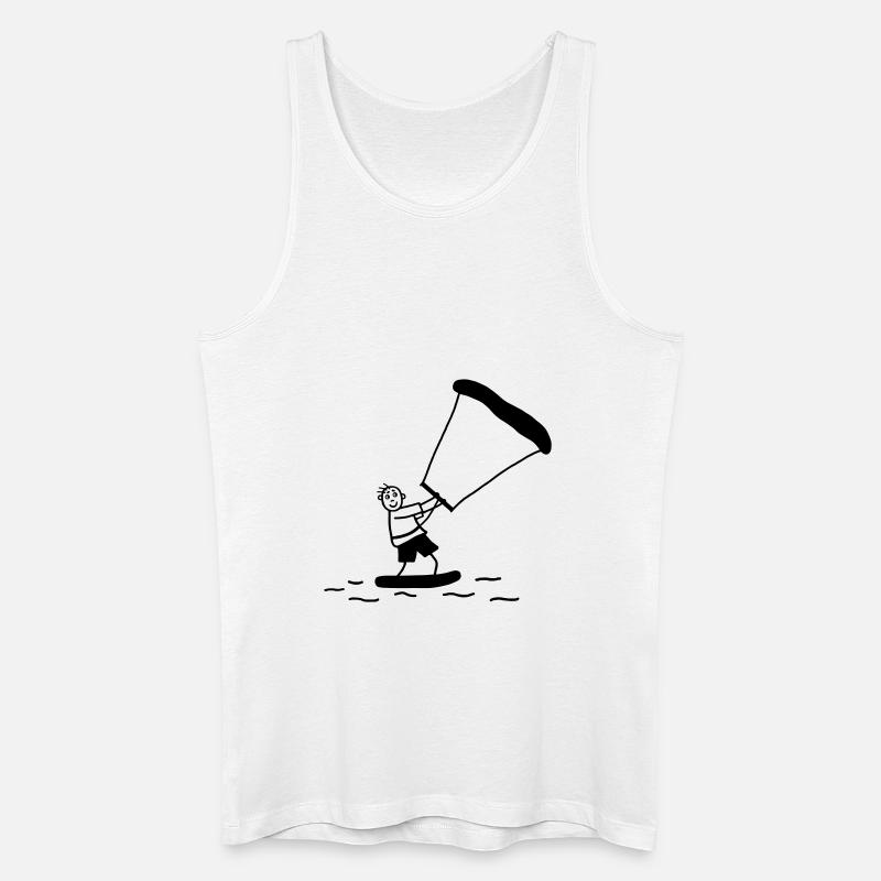 Kite Surfer - Männer Bio Tank Top - Weiß