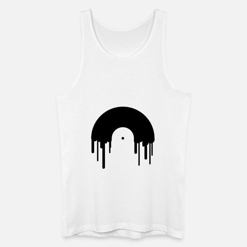 record_disc - Männer Bio Tank Top - Weiß