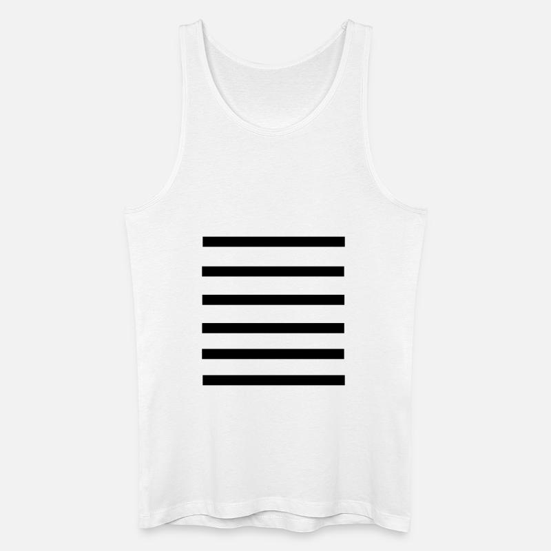 stripes_pattern_line - Débardeur bio Homme - blanc