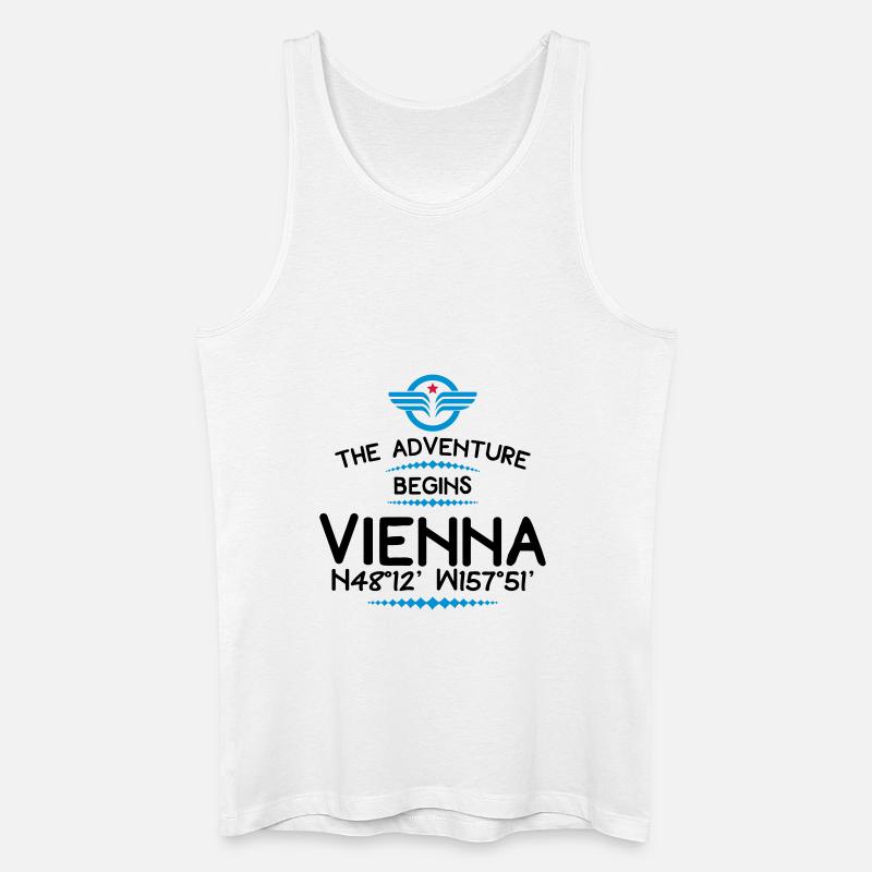 Wien - Männer Bio Tank Top - Weiß