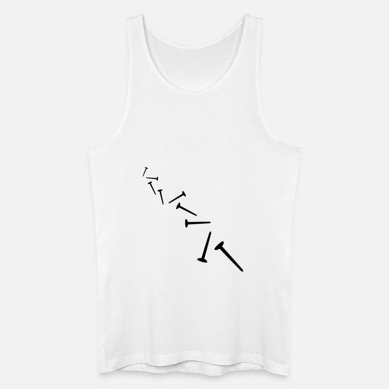 Screws Pattern - Männer Bio Tank Top - Weiß