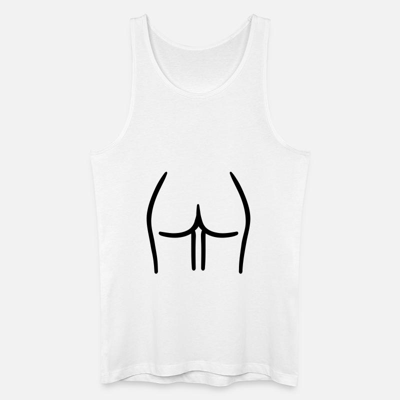 Po - Männer Bio Tank Top - Weiß